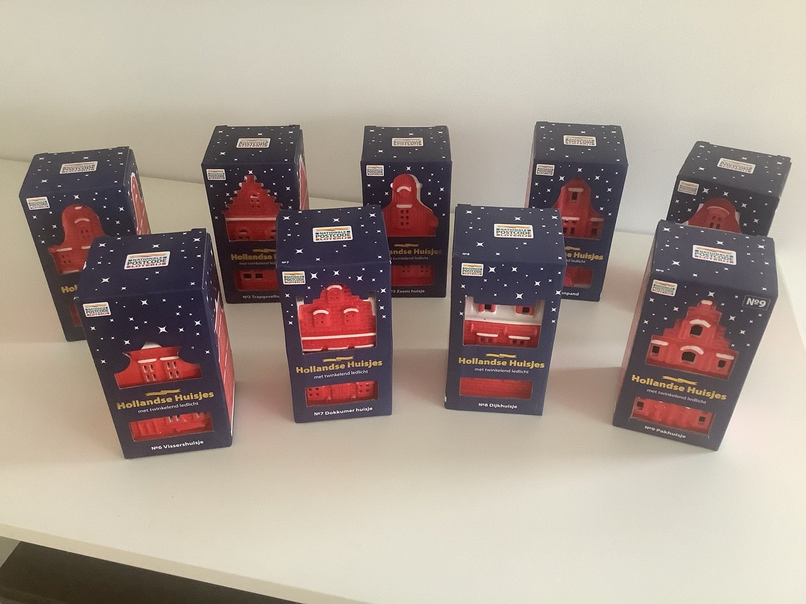Complete set Hollandse Huisjes Postcodeloterij - Nieuw 1-9, Ophalen of Verzenden, Nieuw