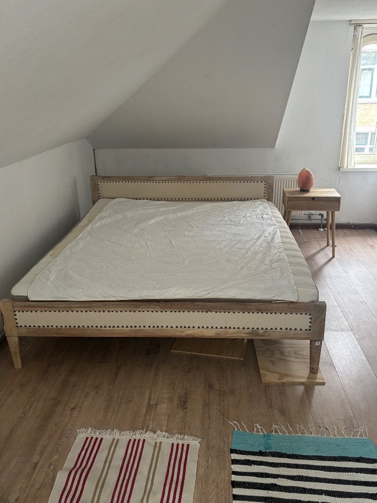 Bed 160cm, Huis en Inrichting, Ophalen, Bruin, 210 cm, Tweepersoons