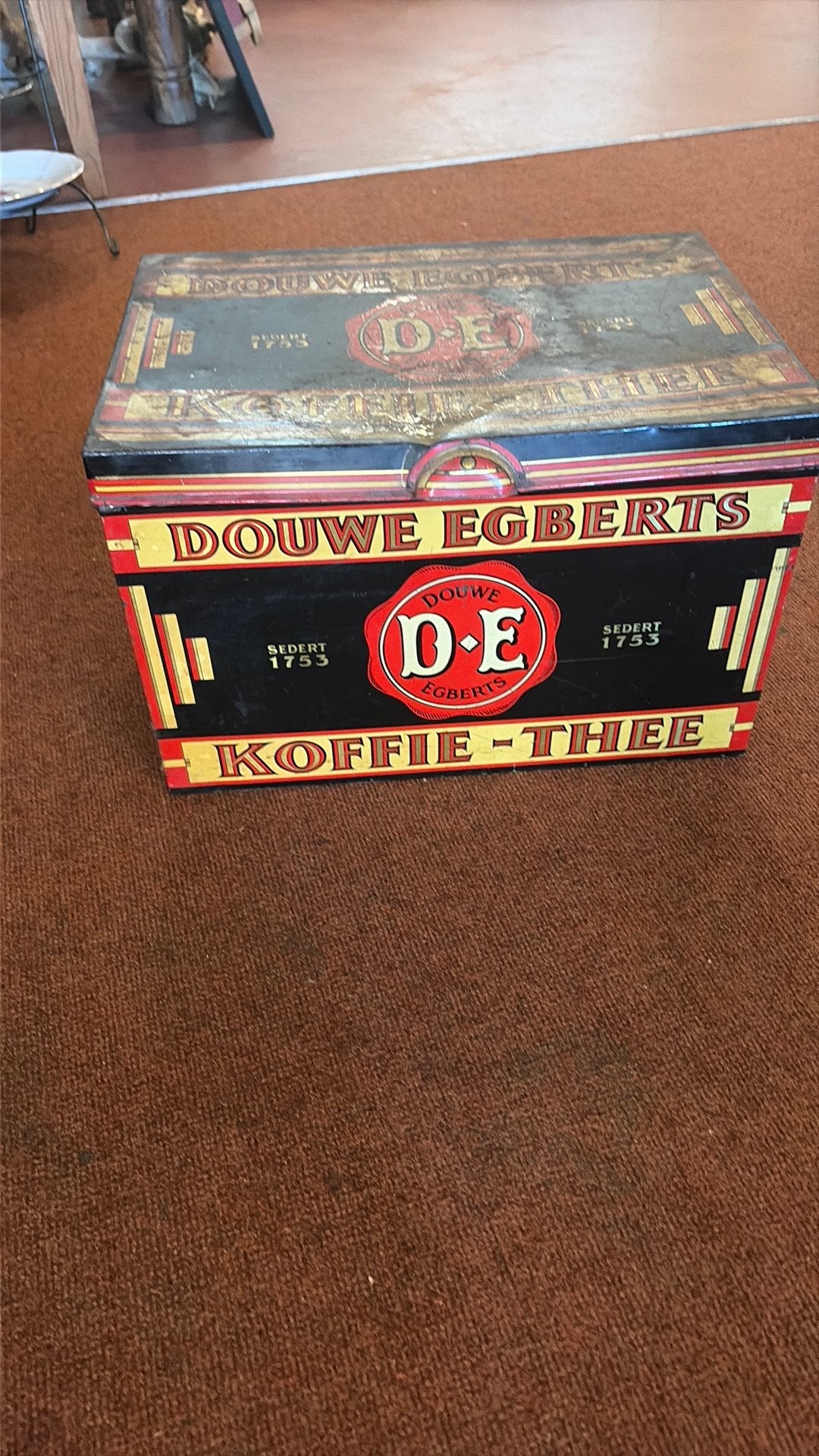 Koffie theekist van douwe egbert, Ophalen, Gebruikt, Koffie