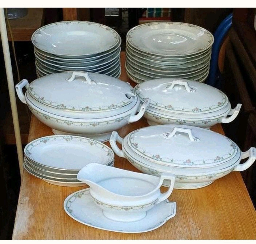 Vintage Epiag D.F. Porseleinen Servies - 31-delig, Ophalen of Verzenden