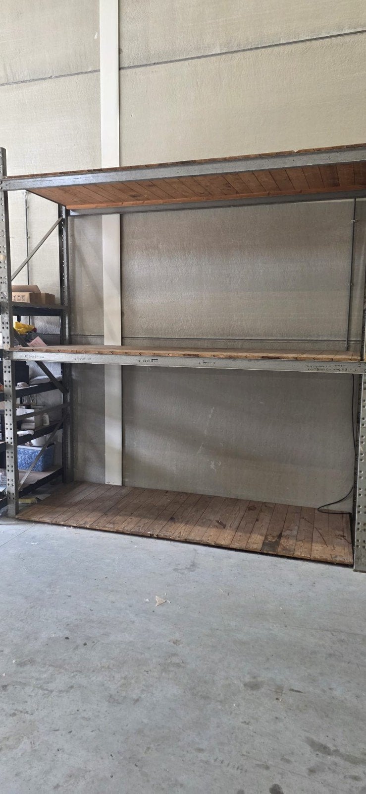 Stevige stellingkast met 4 niveaus - 570x104x300cm, Ophalen