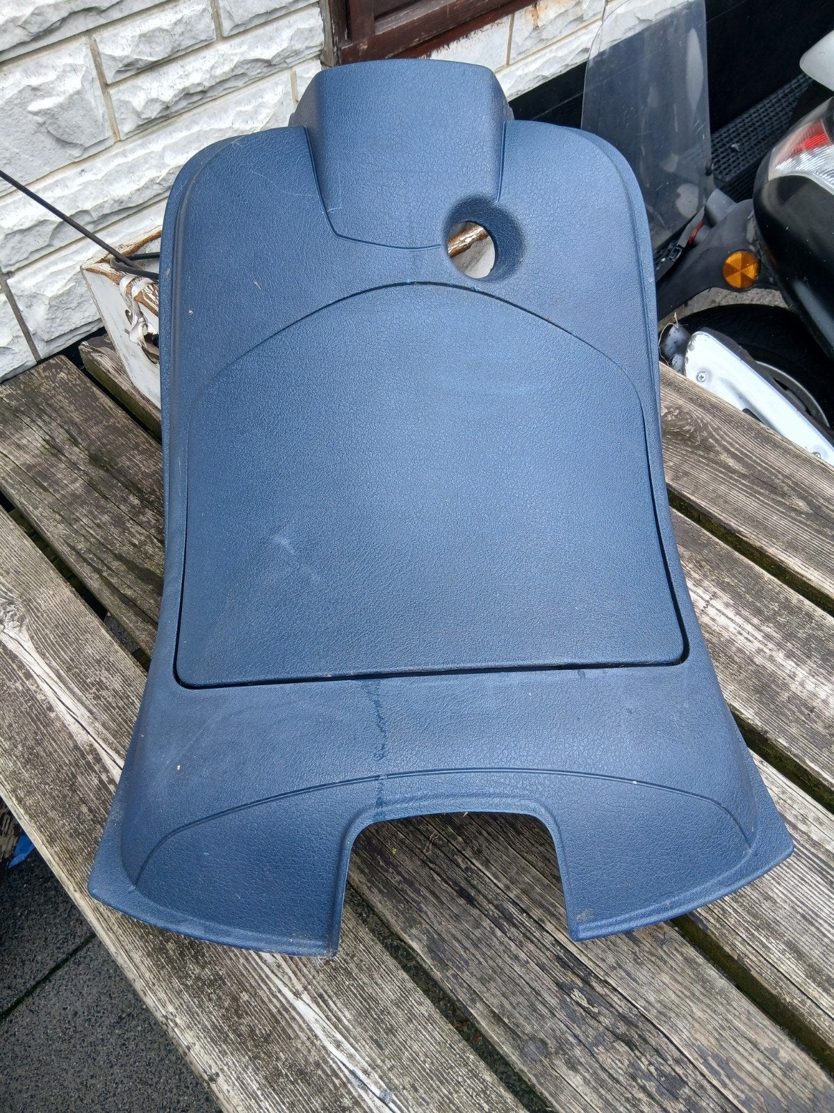 beenschild met klep blauw voor vespa lx, Fietsen en Brommers, Ophalen of Verzenden, Gebruikt, Vespa