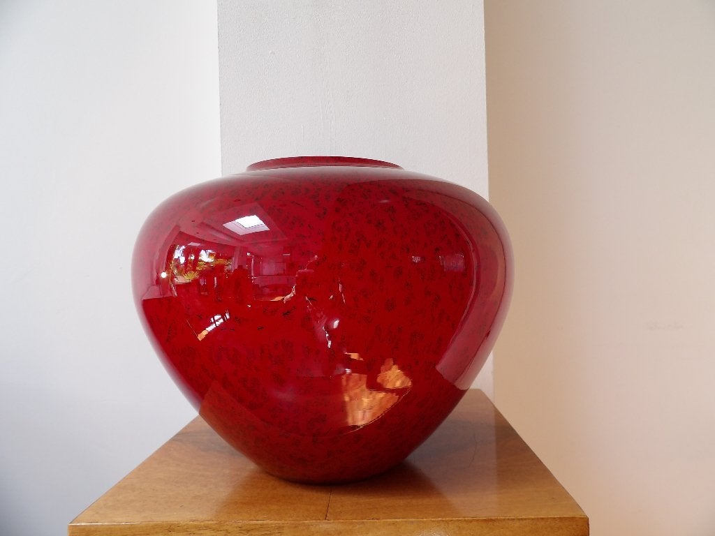 Grote Gunther Lambert Vaas Rood, 80-er jaren, Antiek en Kunst, Ophalen of Verzenden