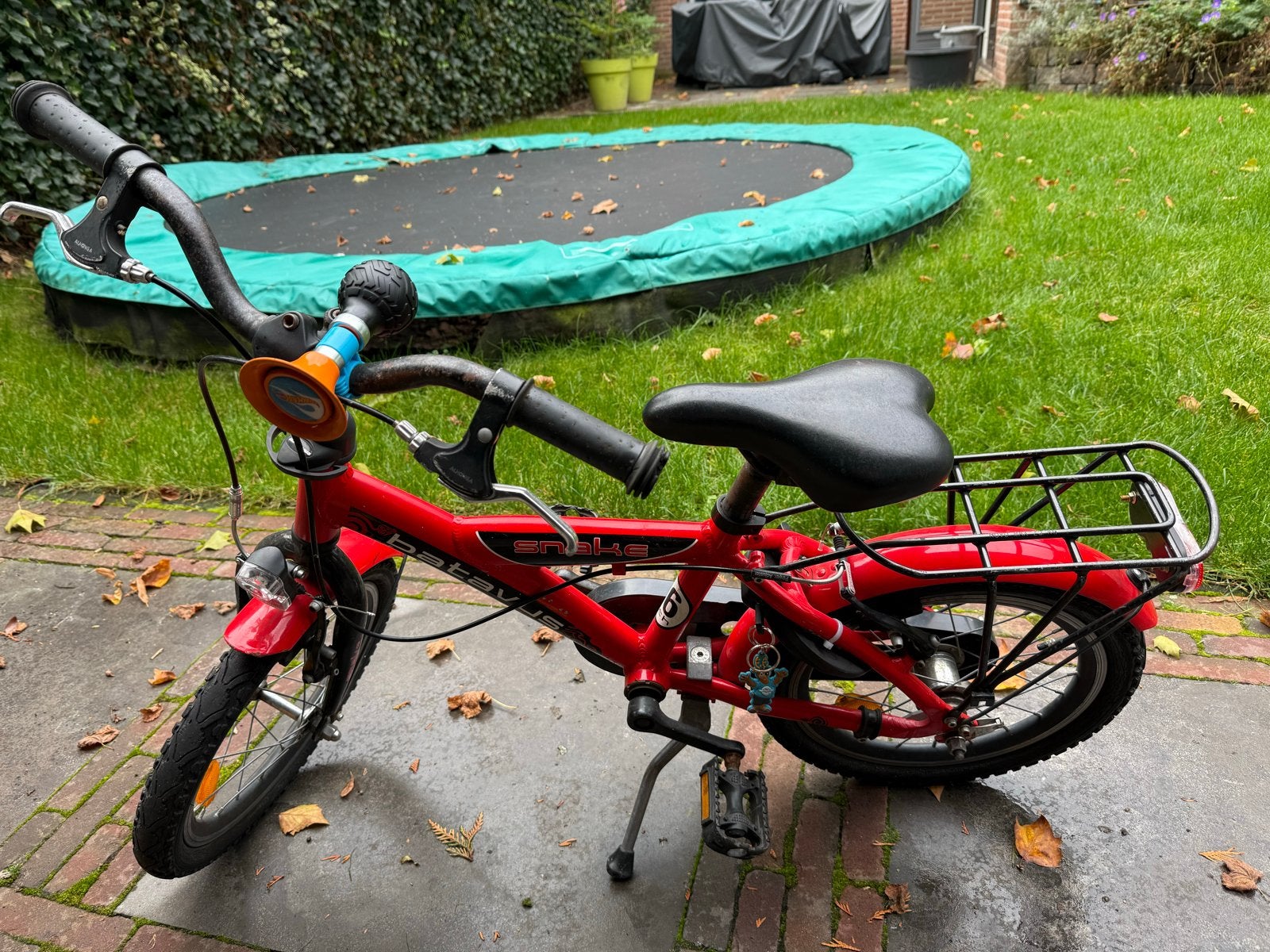 Batavus Snake kinderfiets 16 inch rood, Ophalen, Gebruikt, Terugtraprem, 16 tot 20 inch