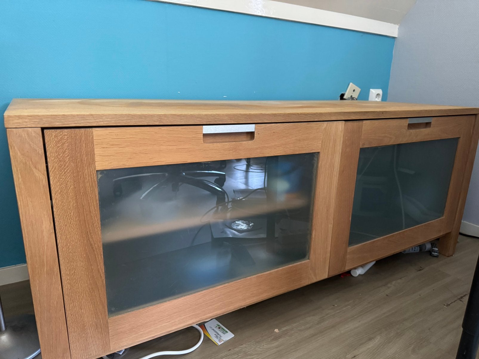 Tv meubel licht eiken in olie, Huis en Inrichting, Ophalen, Zo goed als nieuw, 50 tot 75 cm, 100 tot 150 cm
