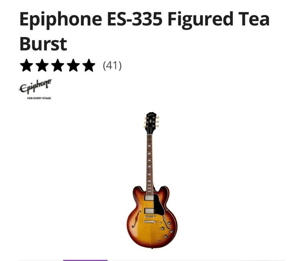 Gezocht ephiphone es-335 figured tea burst, Ophalen, Zo goed als nieuw, Hollow body, Gibson