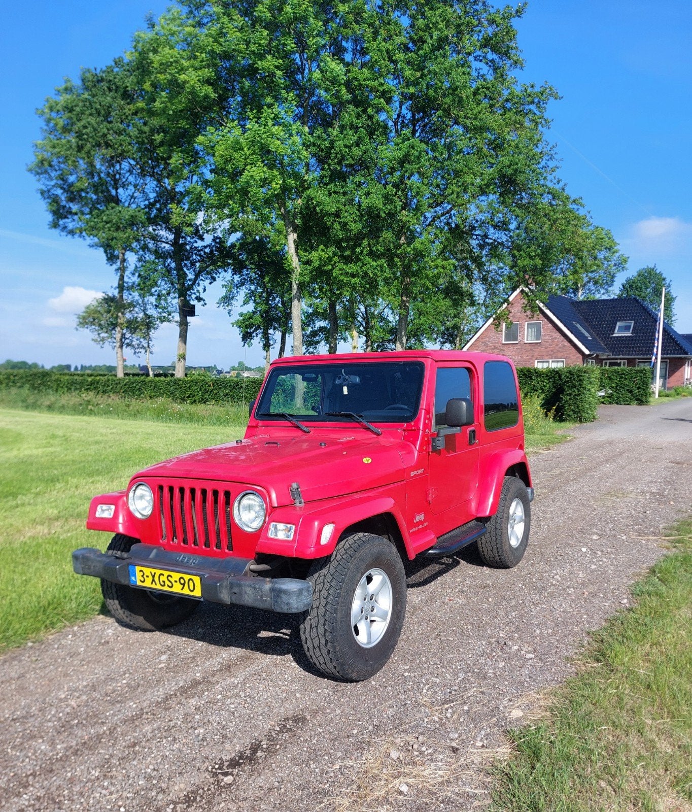Jeep Wrangler 4.0 I 2005 Rood, 450 kg, 4 stoelen, 1920 kg, 3960 cc