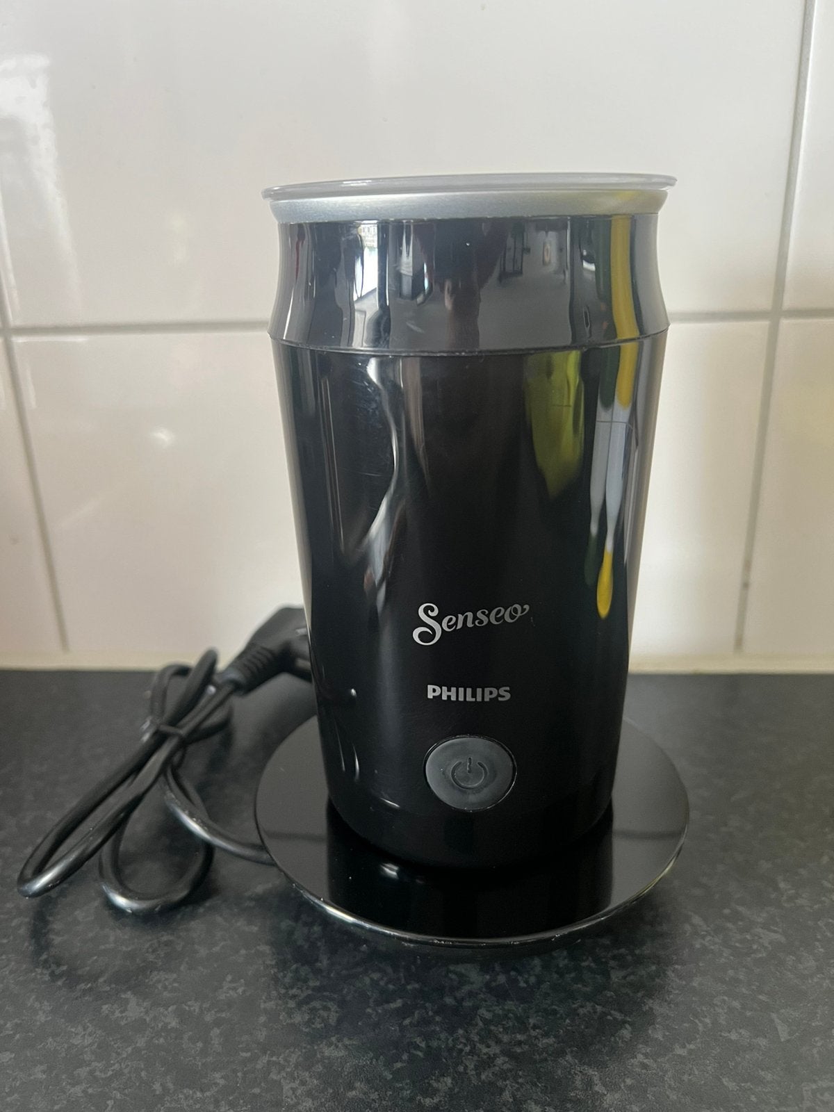 Philips Senseo melkopschuimer zwart, Ophalen of Verzenden, Gebruikt, Elektrische melkopschuimer