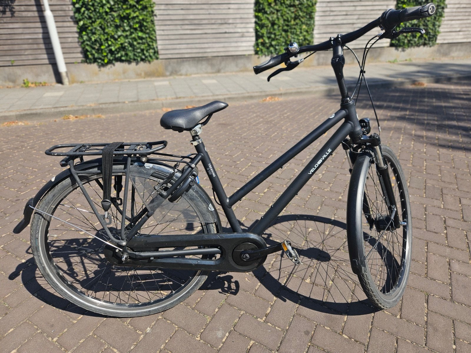 Velo de ville Trekking Damesfiets zwart, Gebruikt, Velgrem, Versnellingen, 50 tot 53 cm