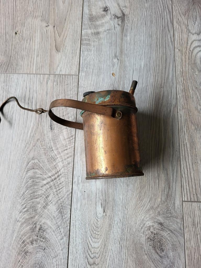 Te koop oud koperen carbid lampje, Ophalen of Verzenden