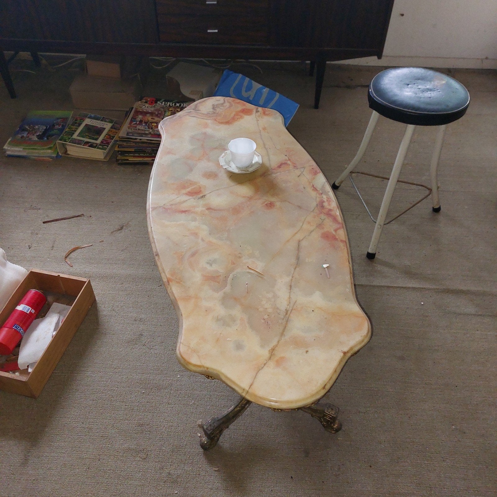 Vintage salontafel ( staat in Haarlem ), Antiek en Kunst, Ophalen
