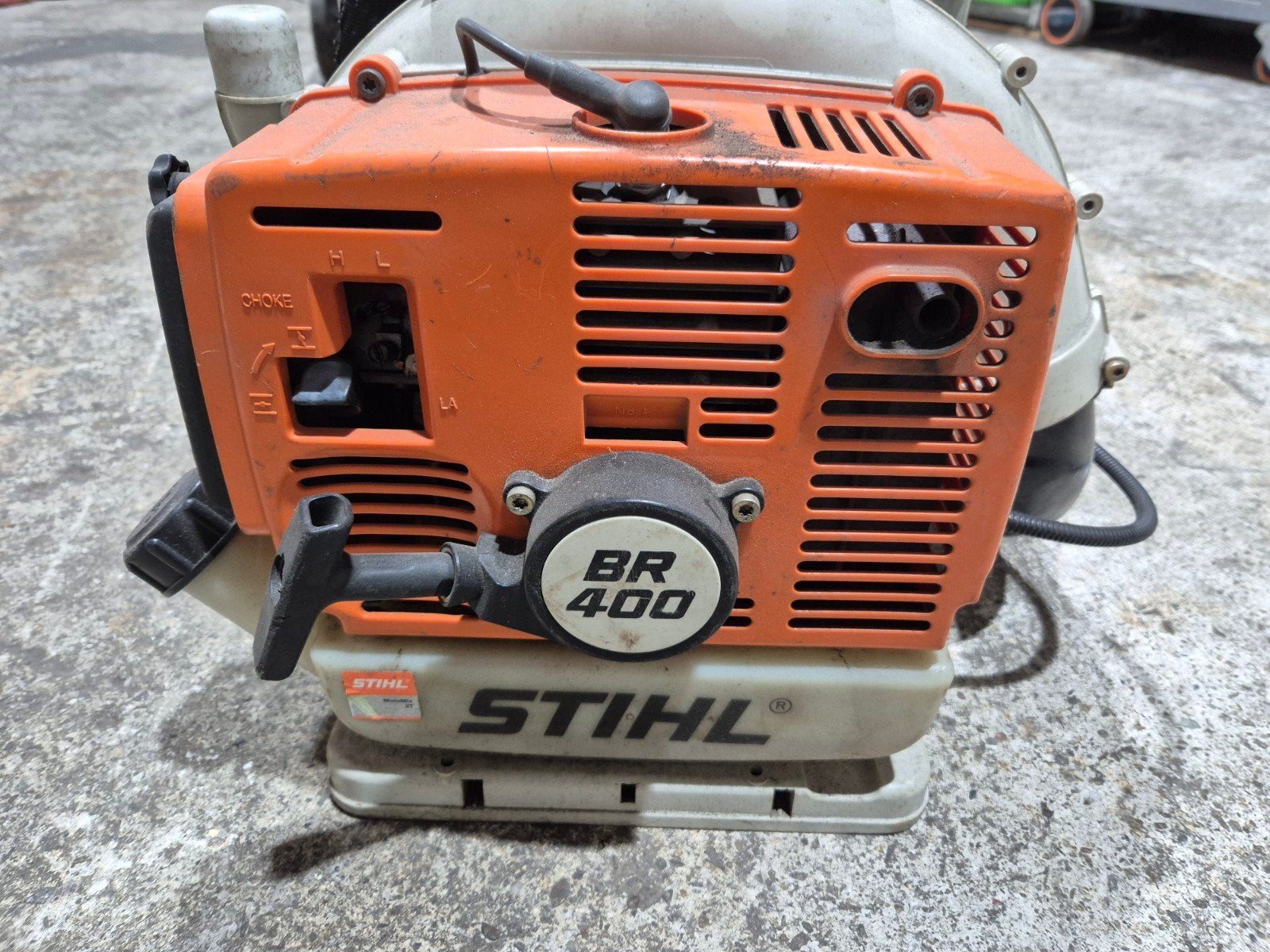 Stihl Bladblazer BR 400 - Zeer Goed Werkend, Gebruikt, Ruggedragen, Ophalen of Verzenden, Stihl