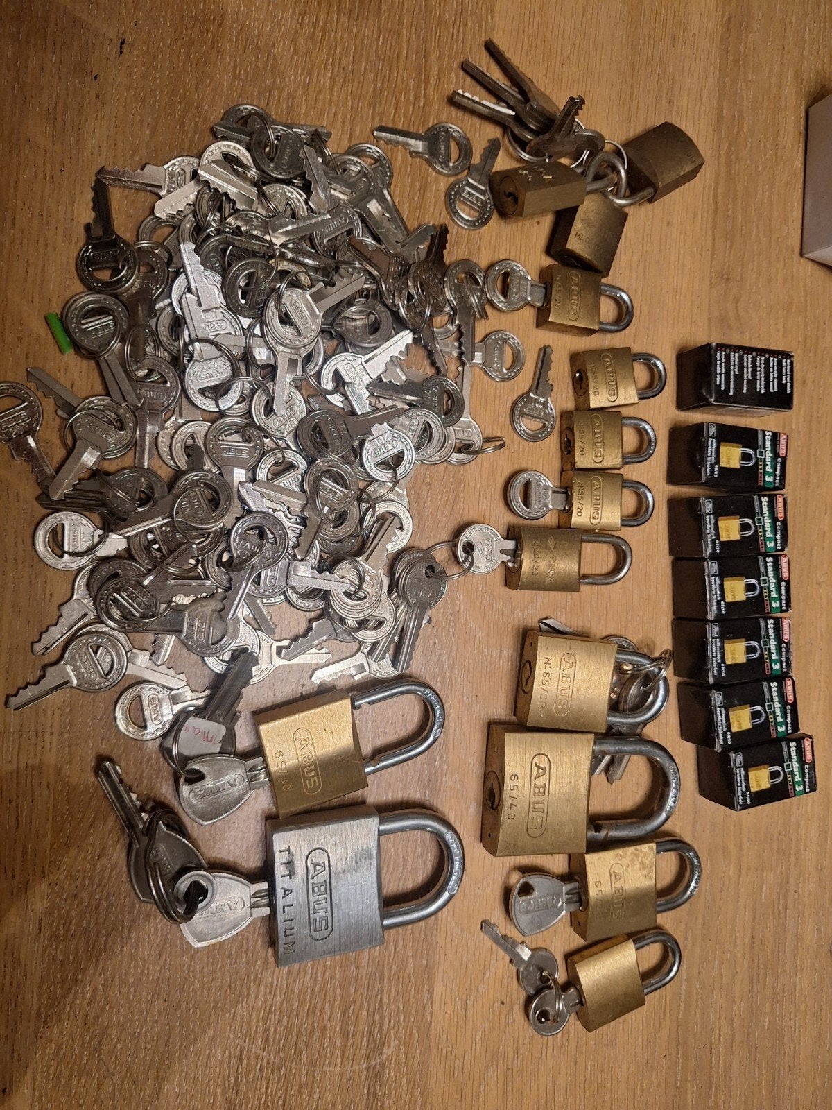 Partij Abus hangsloten nieuw, Ophalen, Nieuw, Koper of Messing, Slot