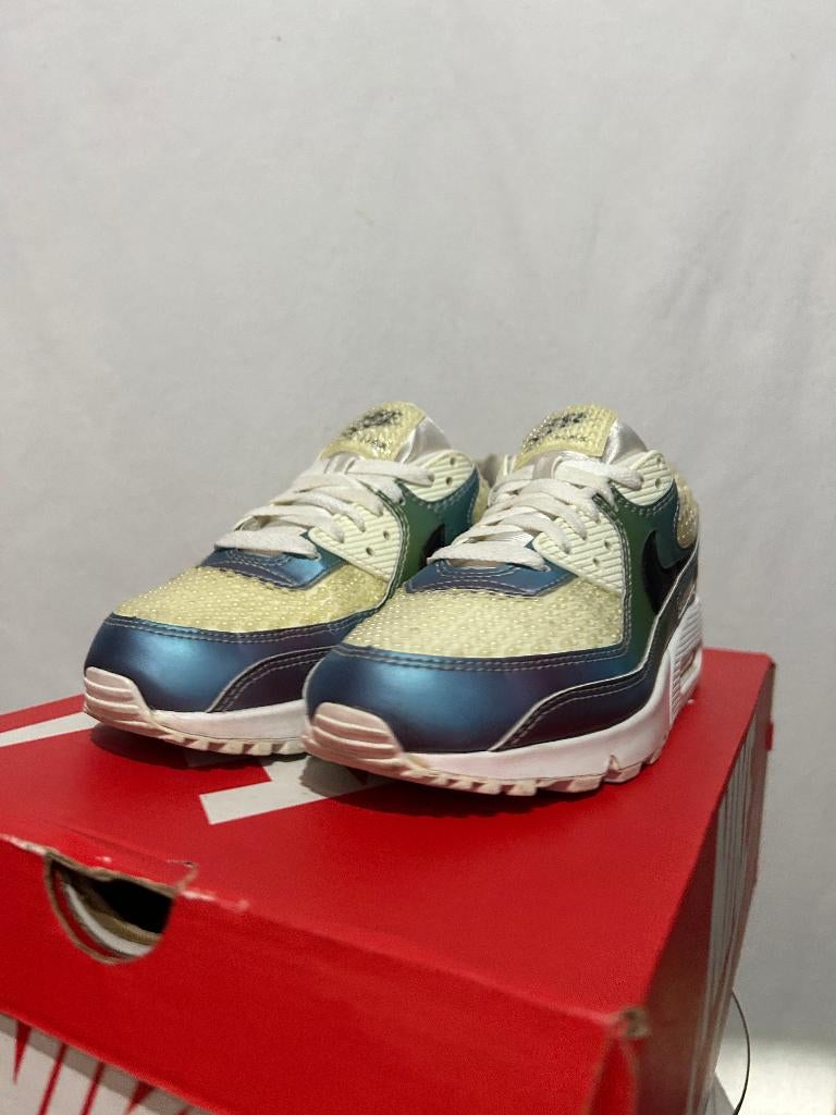 ALS NIEUW! Maat 40 - Nike Air Max 90 Bubble Pack White, Kleding | Dames, Schoenen, Verzenden, Wit, Nike, Nieuw