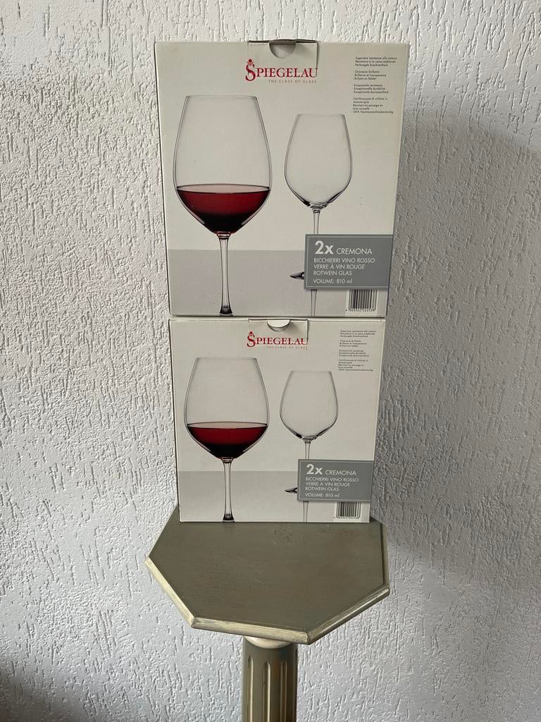 Spiegelau Cremona Rode Wijnglazen - 4 stuks (nieuw), Glas of Glazen, Nieuw, Ophalen of Verzenden, Glas