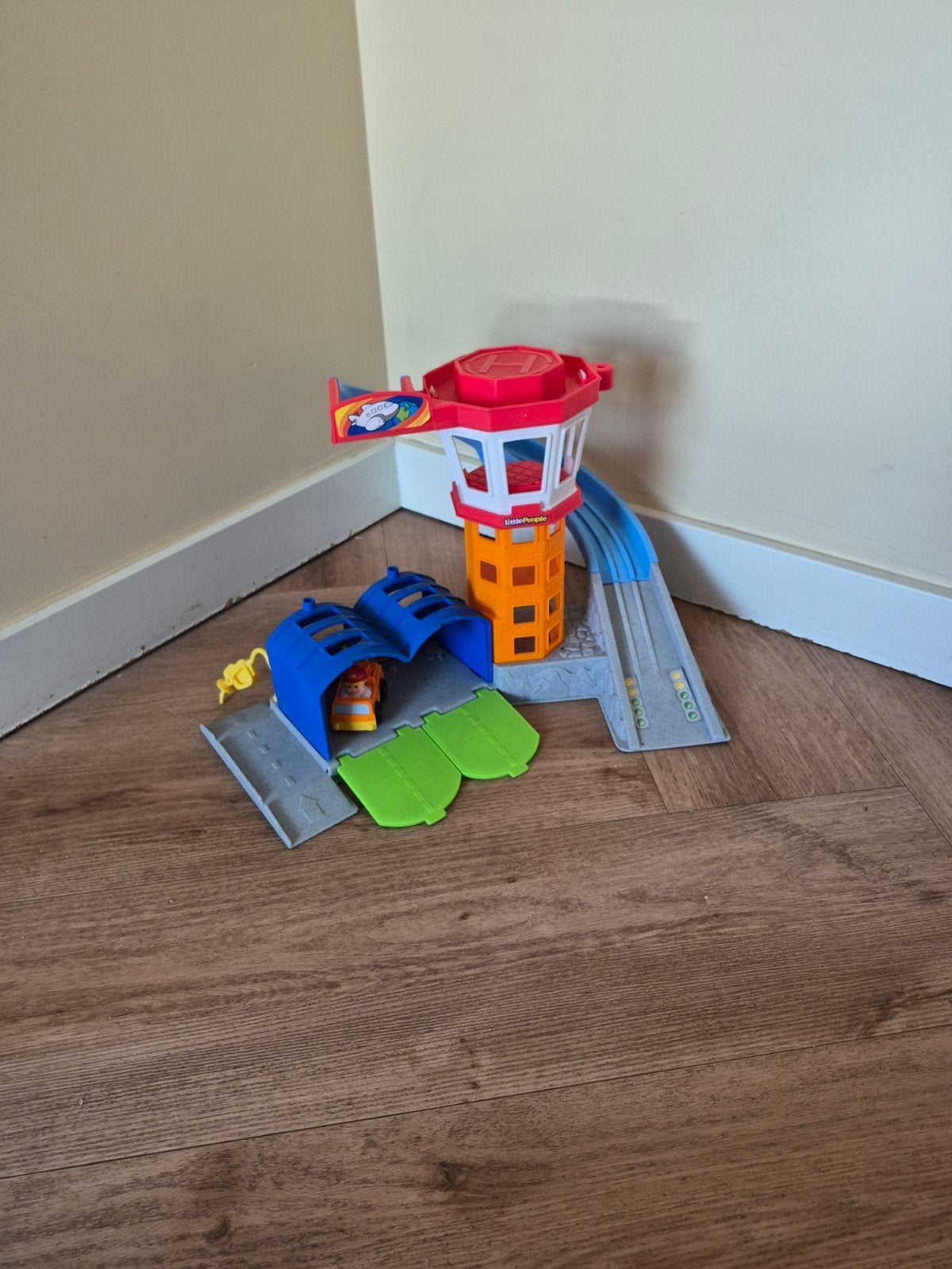 Fisher-Price Little People Vliegtuig en Luchthaven Speelset, Ophalen of Verzenden, Gebruikt, Jongen of Meisje