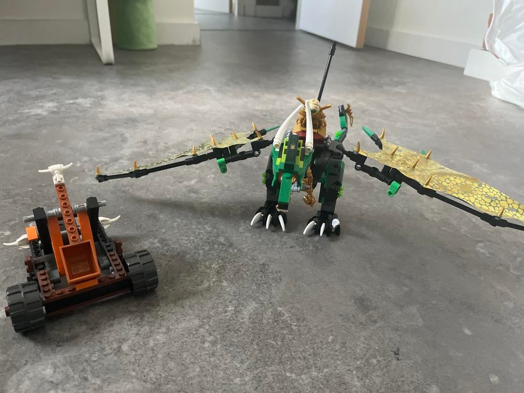 LEGO NINJAGO De Groene NRG Draak (70593) - incompleet, Kinderen en Baby's, Speelgoed | Duplo en Lego, Gebruikt, Lego, Ophalen of Verzenden