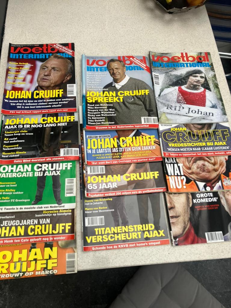 Johan cruyff voetbal international, Verzamelen, Sportartikelen en Voetbal, Ophalen of Verzenden, Zo goed als nieuw, Ajax, Poster, Plaatje of Sticker