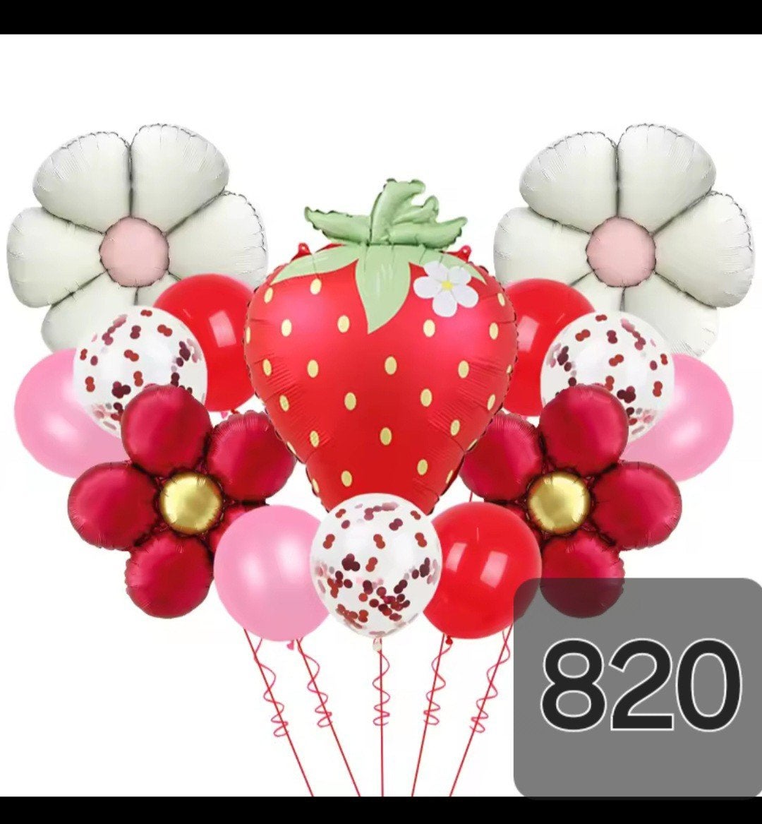 Aardbei Ballonnen Set - Feestelijke Decoratie, Ophalen, Nieuw, Versiering, Verjaardag