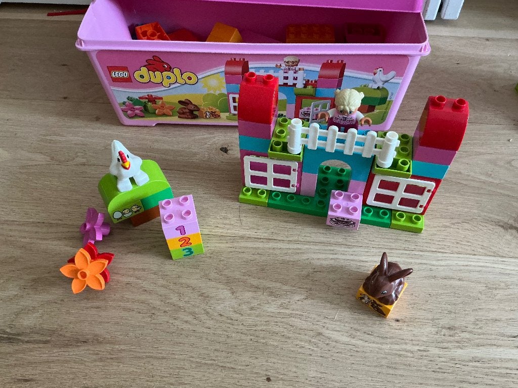LEGO Duplo Sets: Boerderij, Minnie Mouse en Frozen, Ophalen, Zo goed als nieuw, Inclusief minifiguren, Complete set