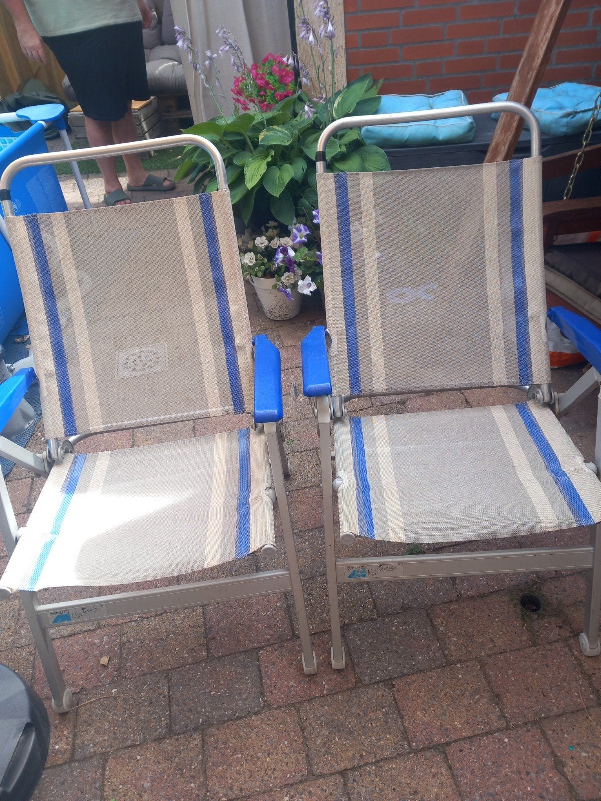 2 stuks dukdalf stoelen, Tuin en Terras, Ophalen, Gebruikt, Kunststof