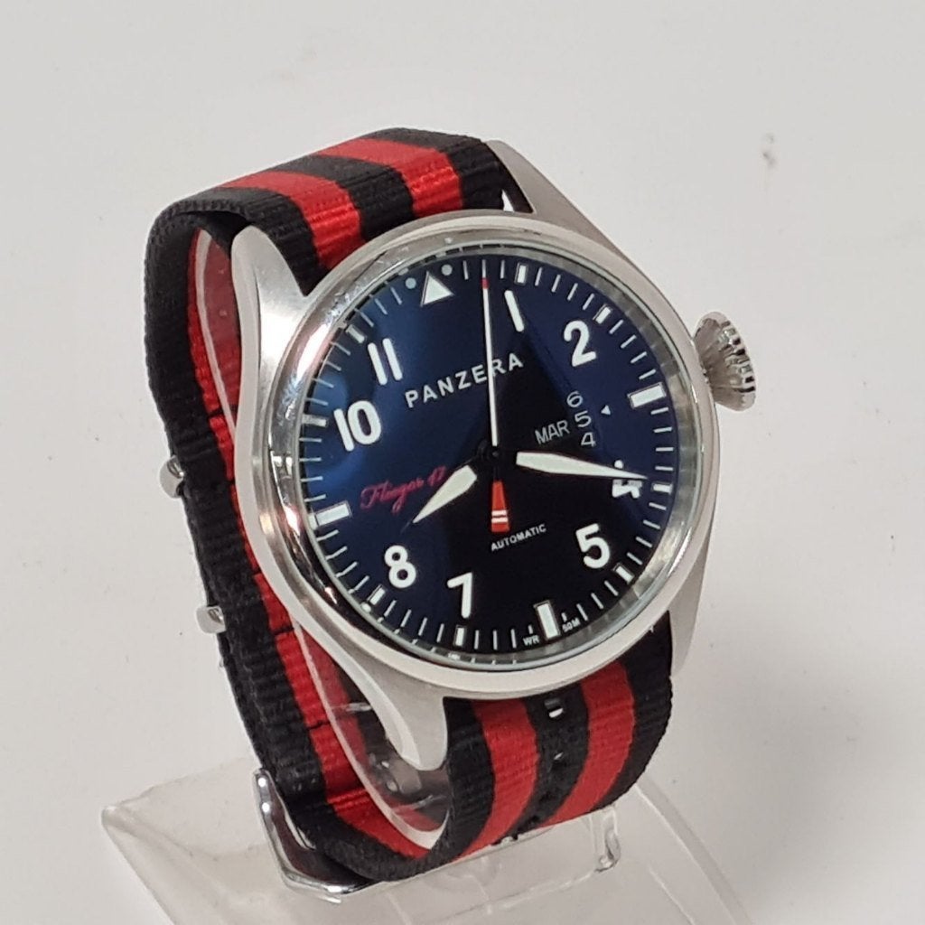 Panzera Flieger 47 | F47-01M | Automatisch Piloten Horloge, Sieraden, Tassen en Uiterlijk, Horloges | Heren, Overige merken, Gebruikt