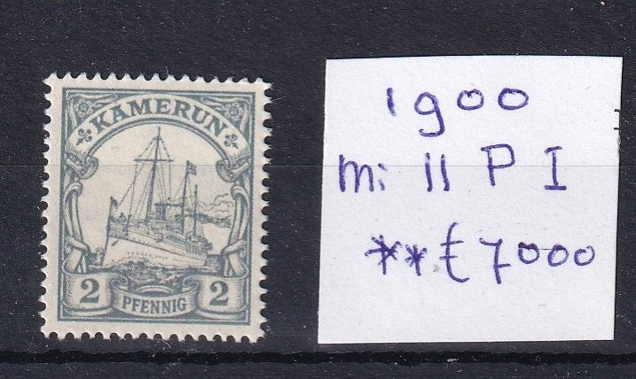 D43A) 1900 Kamerun Mi II PI €7000 MNH geen garantie, Verzenden, Duitse Keizerrijk, Postfris