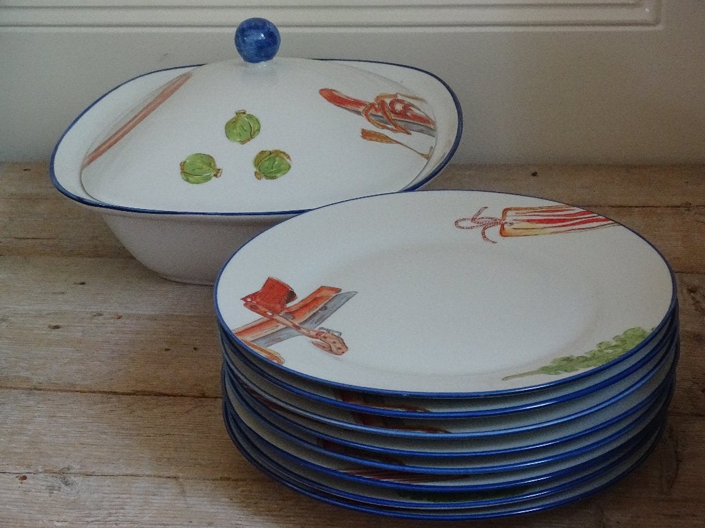 Servies, Alie Kruze-Kolk, HOLLANDSBONT, gaaf, Overige merken, Overige typen, Ophalen of Verzenden, Zo goed als nieuw