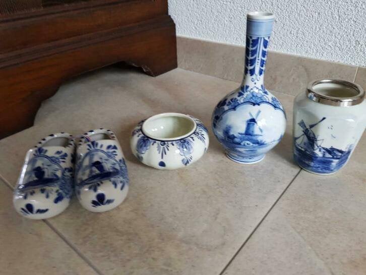3 x Delfts blauw, Antiek en Kunst, Ophalen of Verzenden