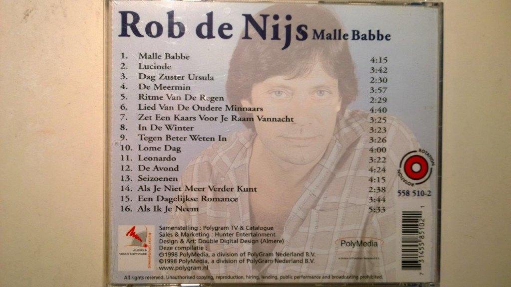 Rob de Nijs - Malle Babbe, Cd's en Dvd's, Ophalen of Verzenden, Zo goed als nieuw, Pop