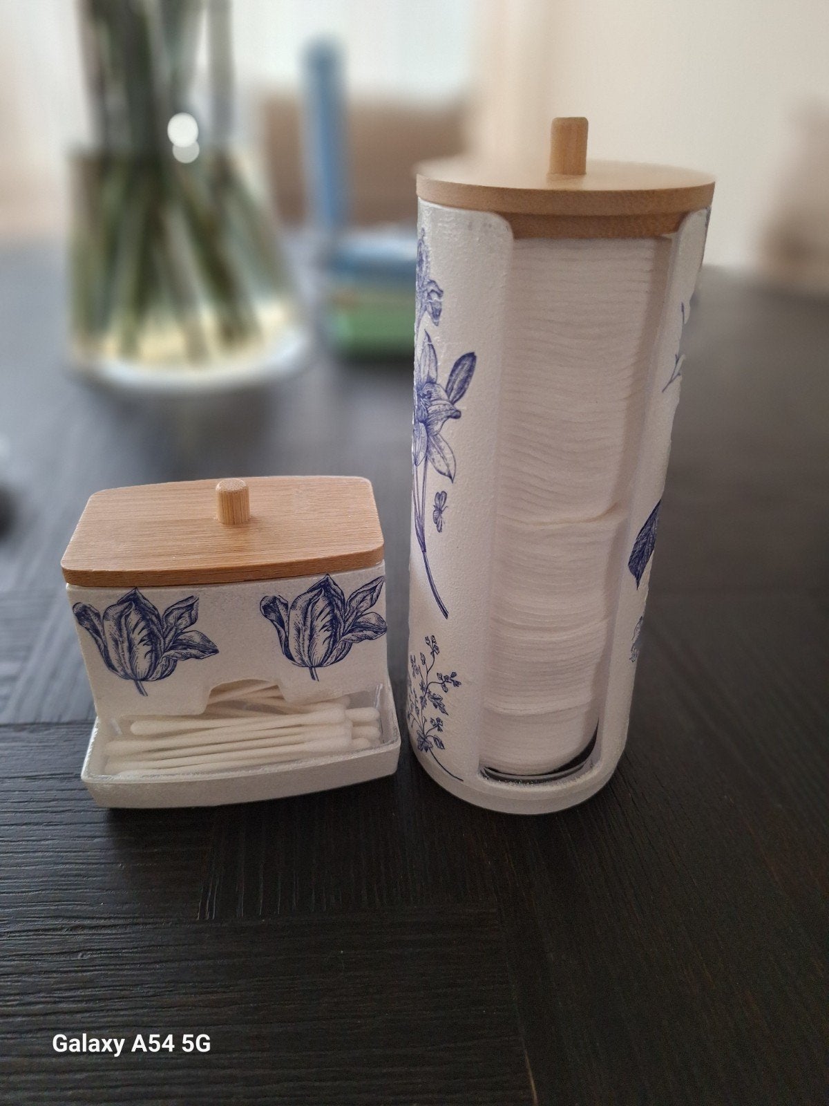 Zelf beschilderde wattenstaaf- en make-updoosjes, Huis en Inrichting, Ophalen of Verzenden, Nieuw