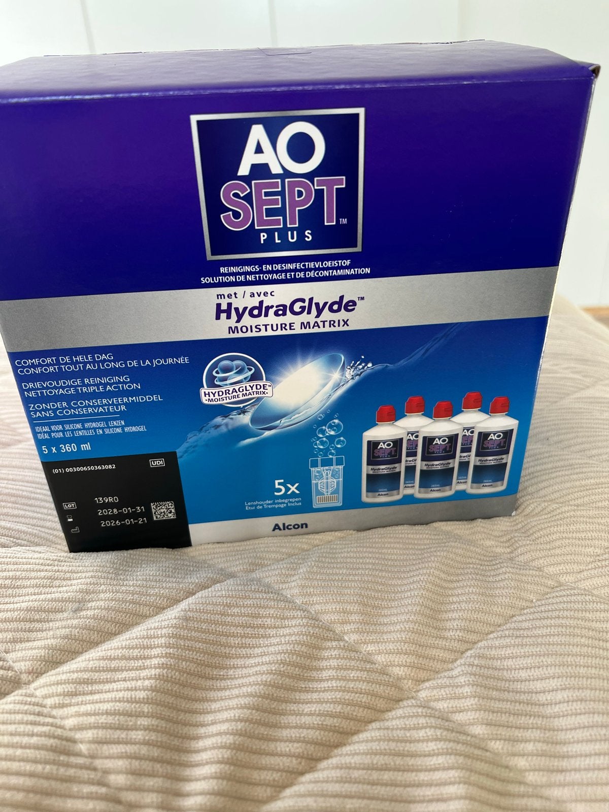 AO Sept Plus HydraGlyde lenzenvloeistof 5x360ml, Ophalen, Nieuw, Overige typen