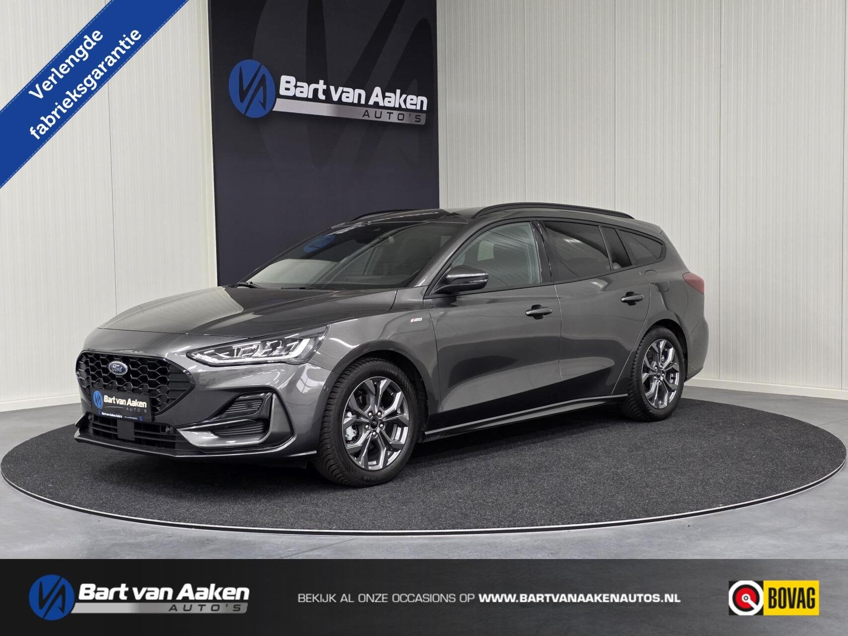Ford Focus Wagon 1.0 Hybrid ST Line X Keyless Camera Adaptiv, Auto's, Gebruikt, Zwart, Met garantie (alle), Handgeschakeld