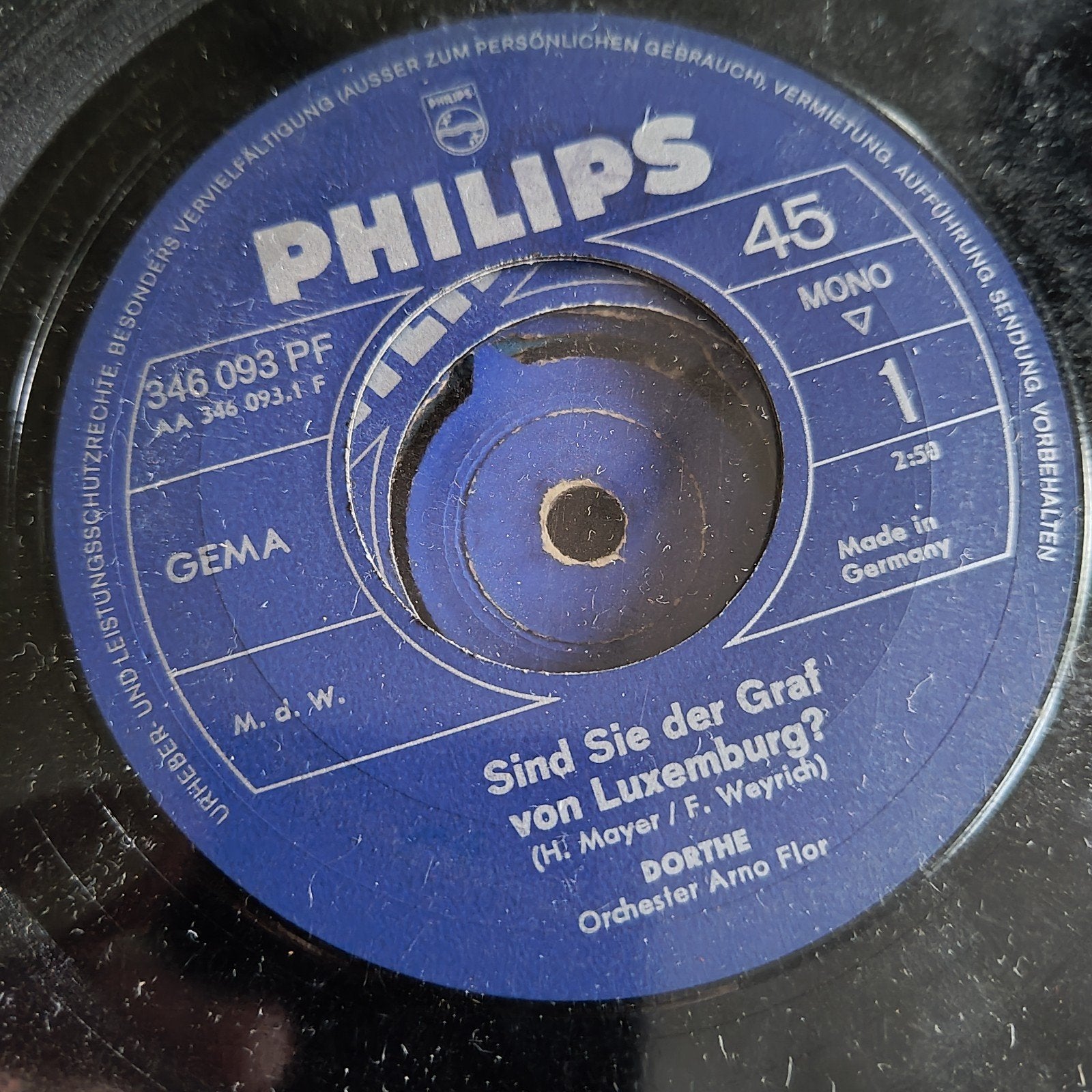 Dorthe - Sind Sie der Graf von Luxemburg? (Philips 45), Gebruikt, 7 inch, EP, Schlager