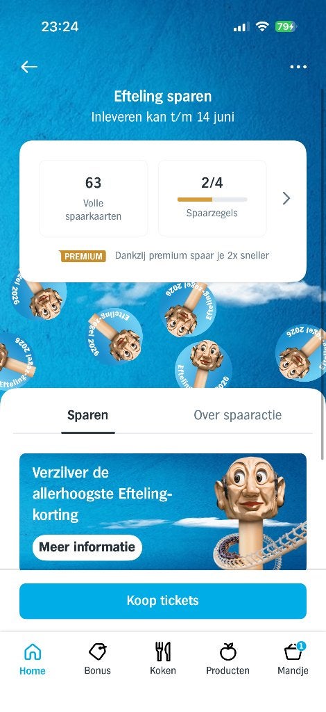 Gratis Efteling zegels, Ophalen, Nieuw