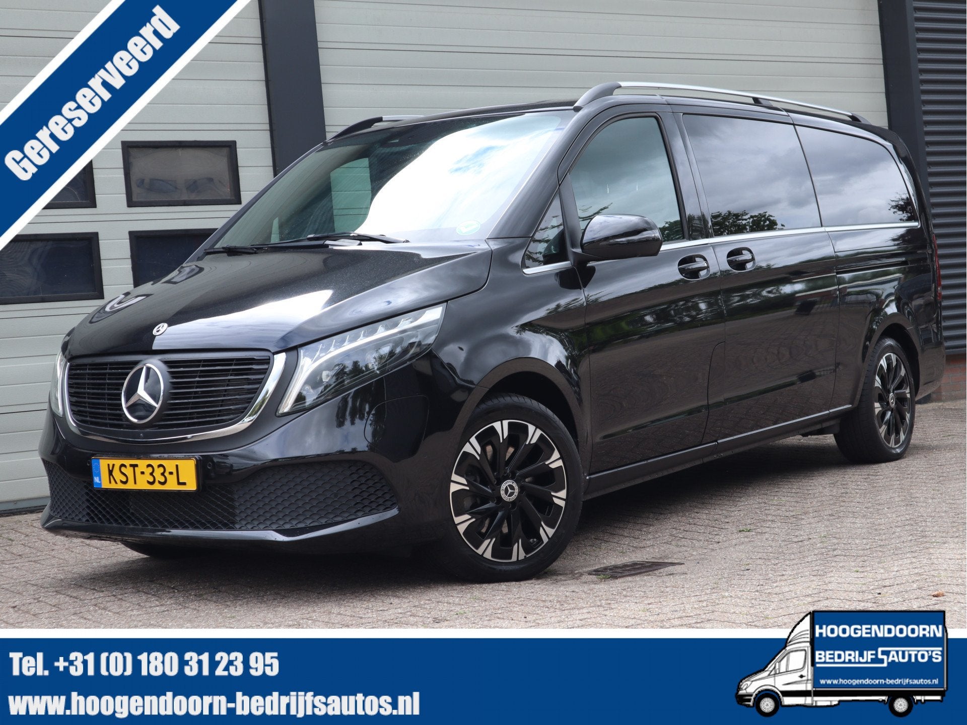 Mercedes-Benz EQV 300 90kWh L3 Extra lang - 8 Persoons - Tax, Auto's, Bestelauto's, Gebruikt, 8 stoelen, Zwart, 204 pk