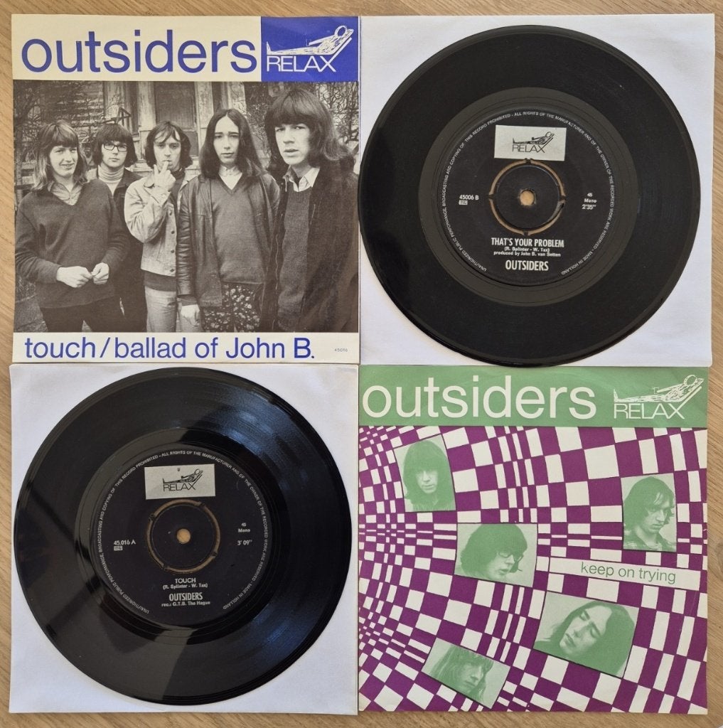 twee singles van The Outsiders, Gebruikt, Verzenden, 7 inch, Pop