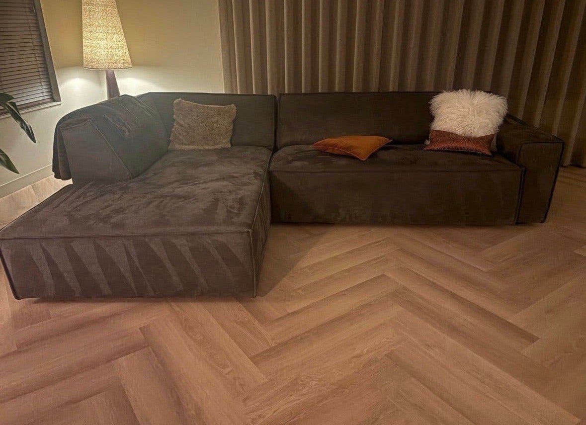 Moderne hoekbank, zo goed als nieuw, Ophalen, Hoekbank, 300 cm of meer, Zo goed als nieuw