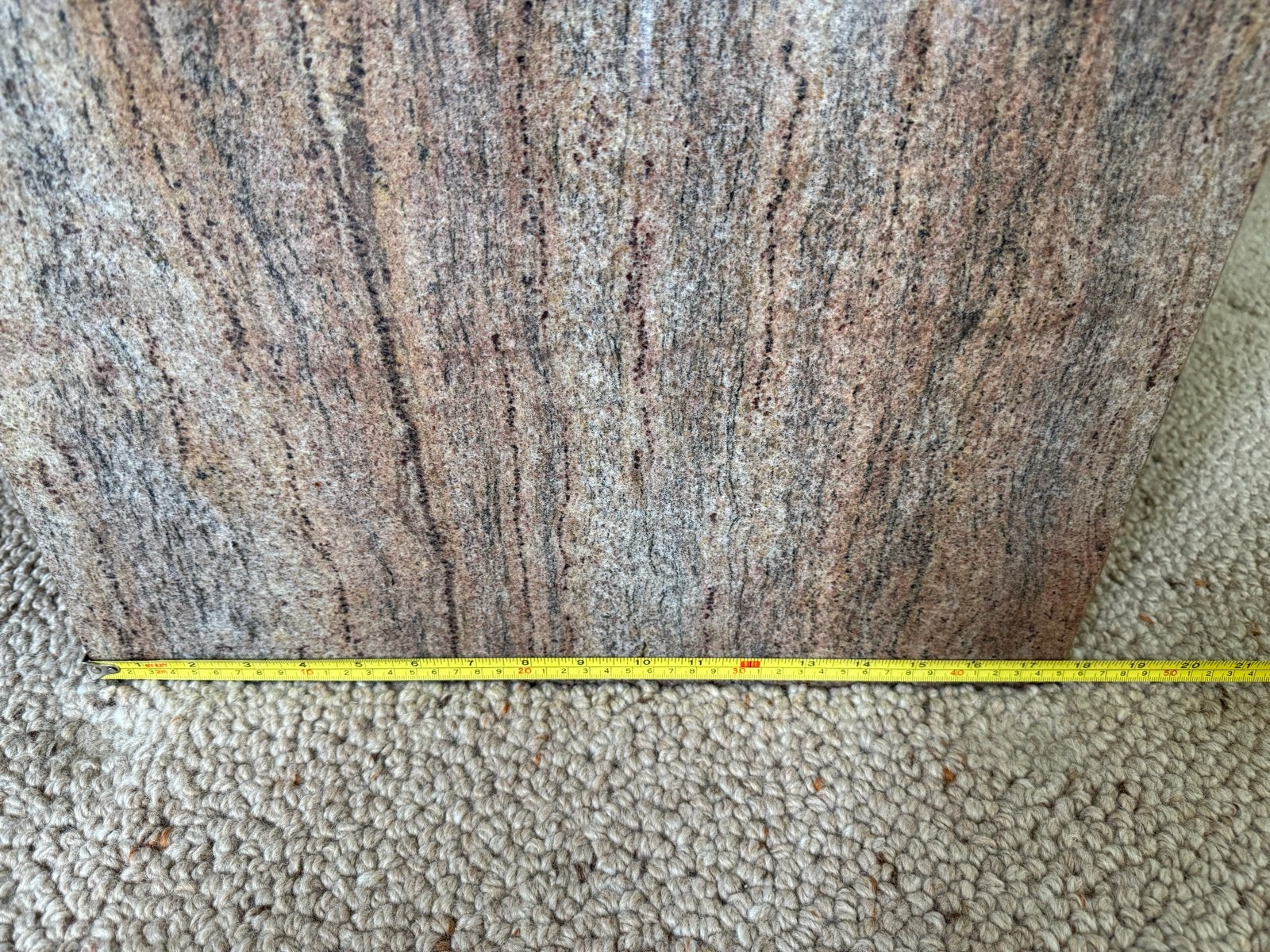 Granieten eettafel 160x90 cm - Robuust en stijlvol, Ophalen, Overige materialen, Gebruikt, 50 tot 100 cm