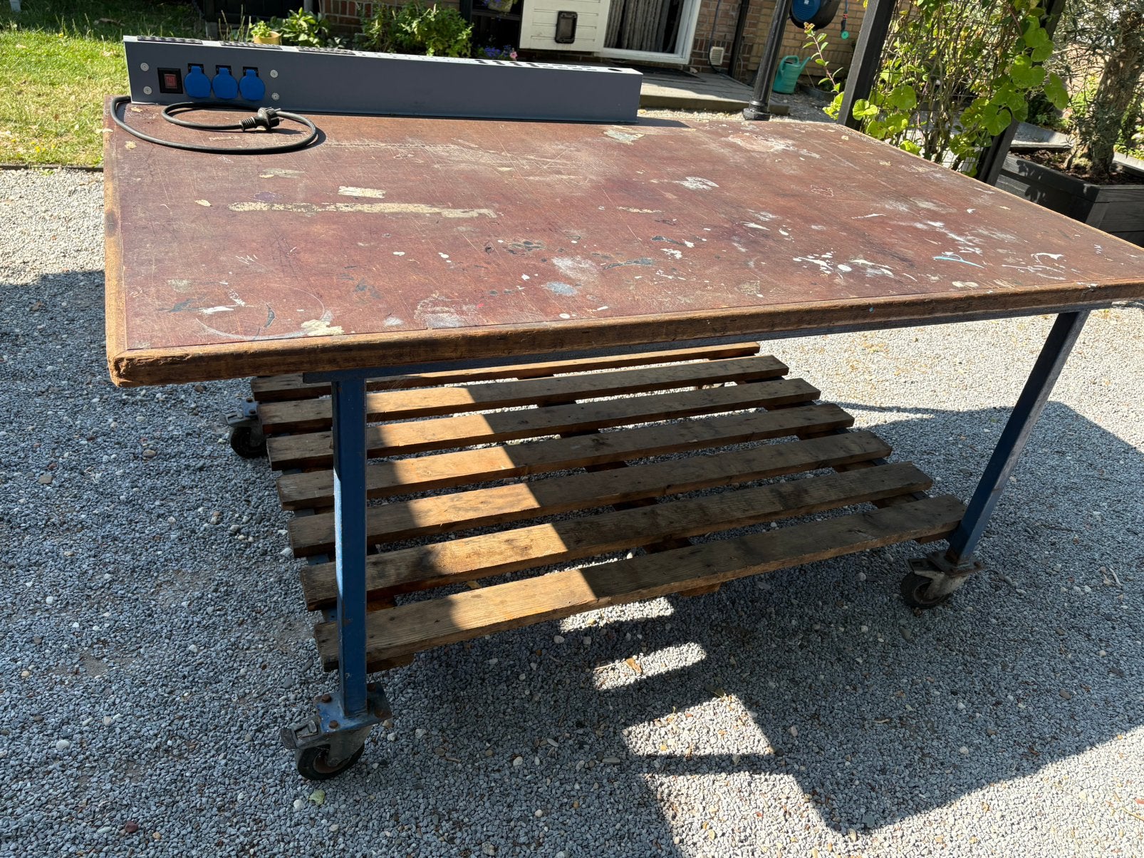 Stevige WerkBank/tafel te koop, Ophalen, Gebruikt, 170 cm of meer