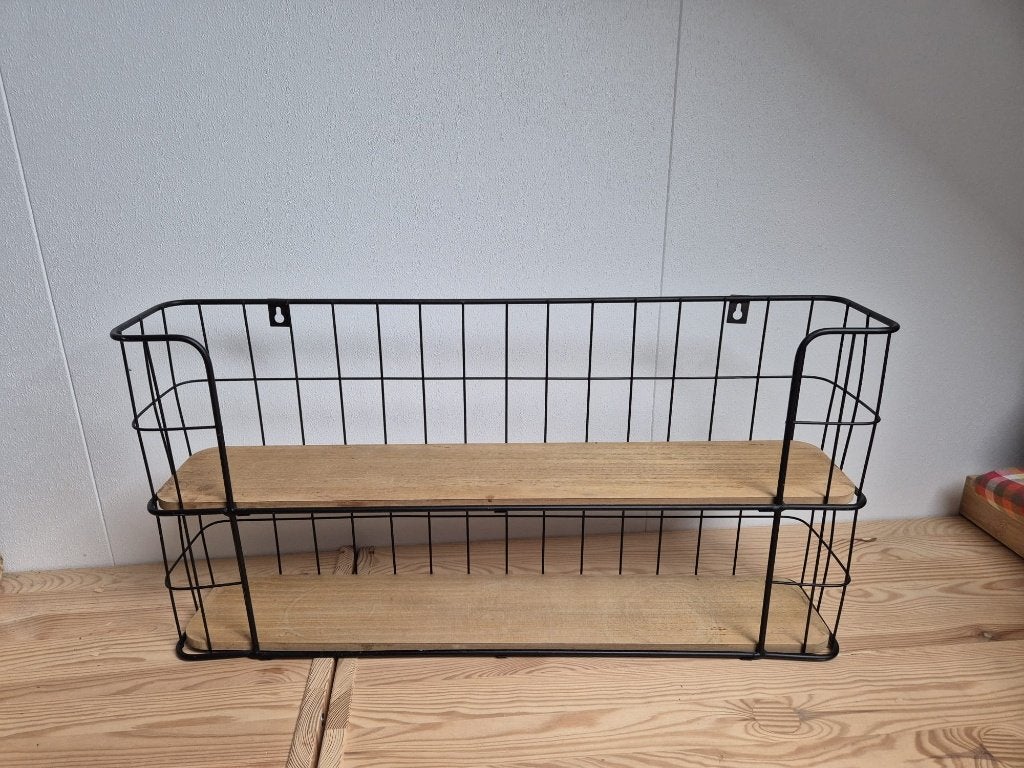 wandrek / kruidenrek in een industriële stijl, Ophalen, Overige typen, Zo goed als nieuw, Zwart