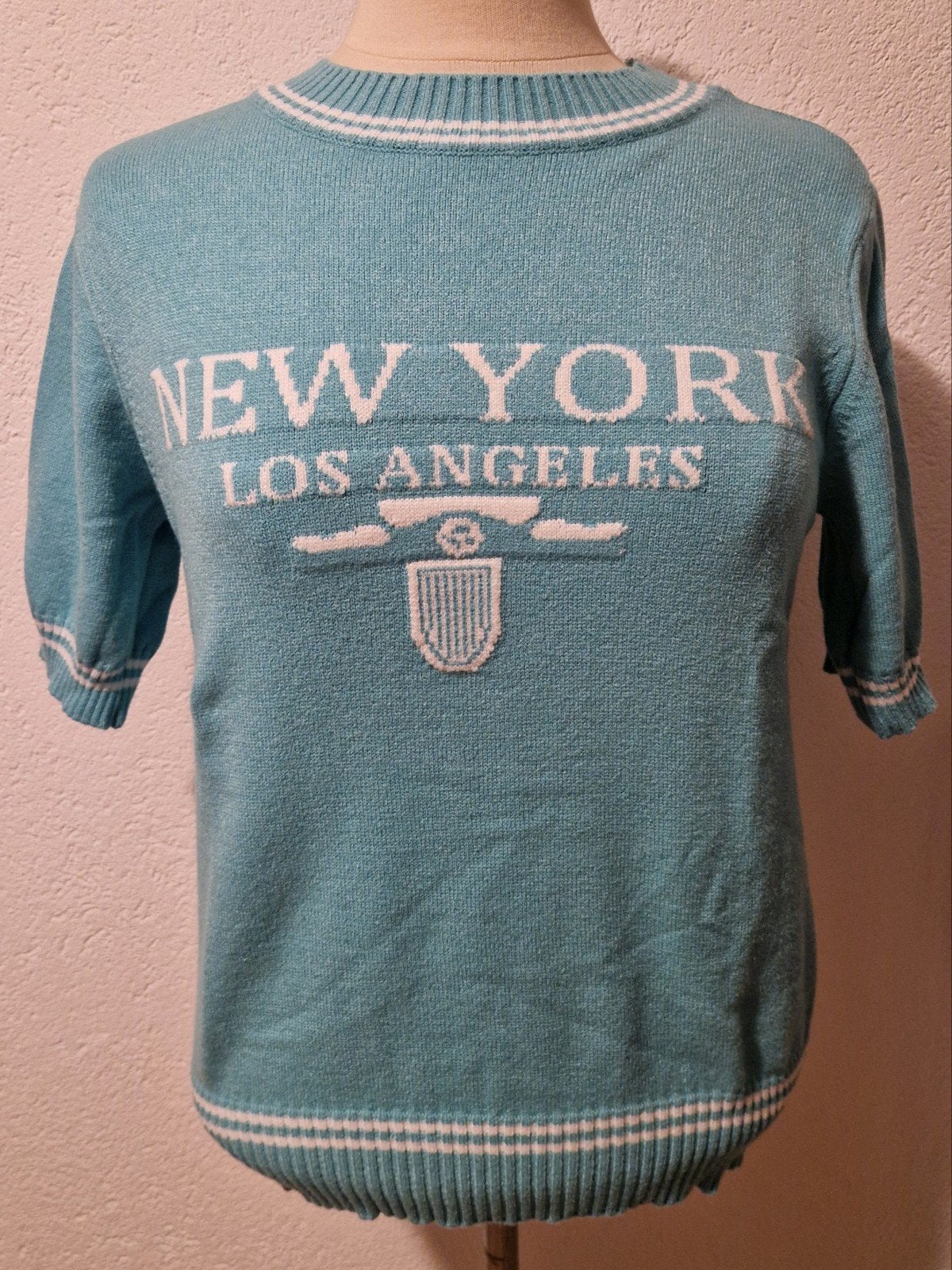 New York t-shirt 1 maat, Kleding | Dames, T-shirts, Maat 38/40 (M), Blauw, Ophalen of Verzenden, Zo goed als nieuw