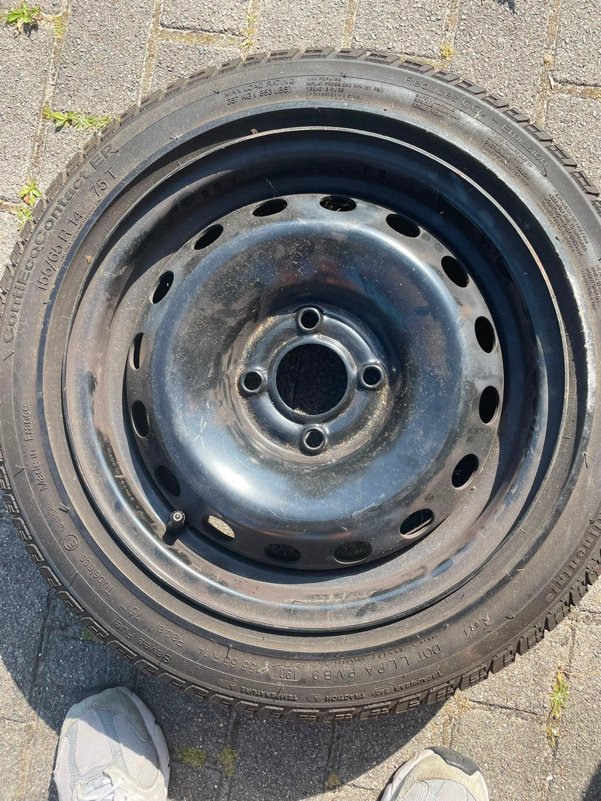 Reserveband- ContiEcoContact ER 155/65 R14, Auto diversen, Aanhangwagen-onderdelen, Ophalen of Verzenden, Nieuw