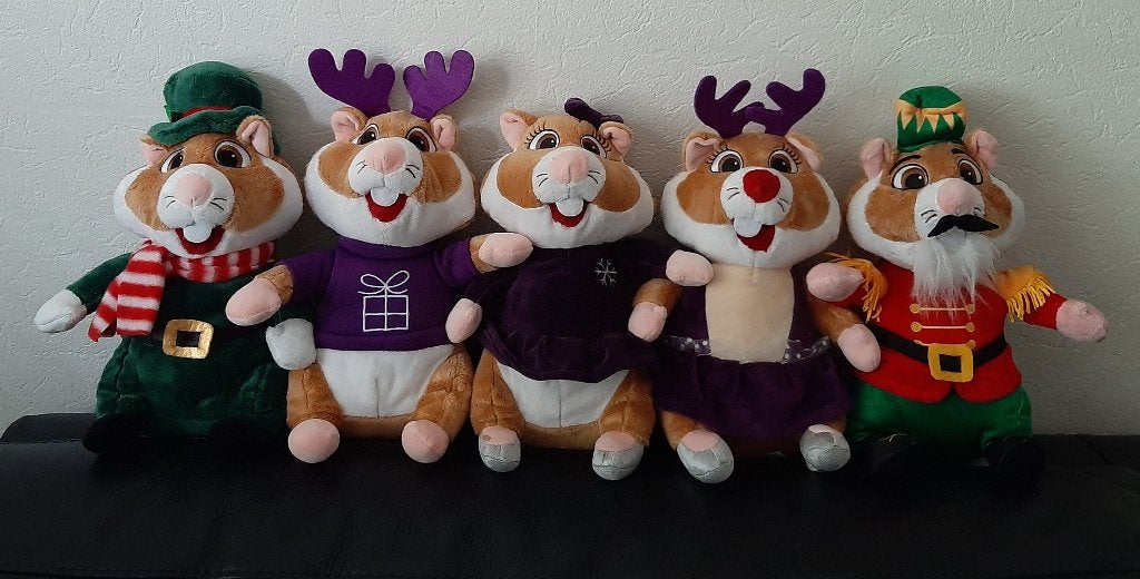 5 AH hamster knuffels kerst, Verzamelen, Albert Heijn, Verzenden