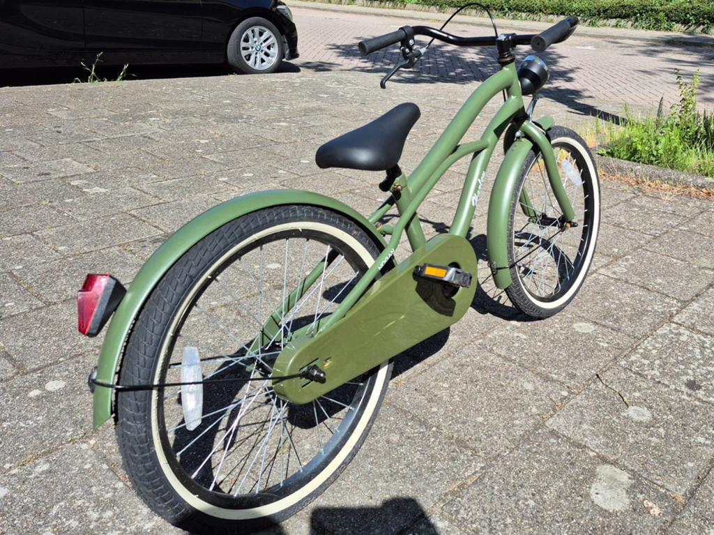 Groene kinderfiets, lowrider, beachcruiser, 20 inch, Fietsen en Brommers, Minder dan 47 cm, Ophalen, Nieuw