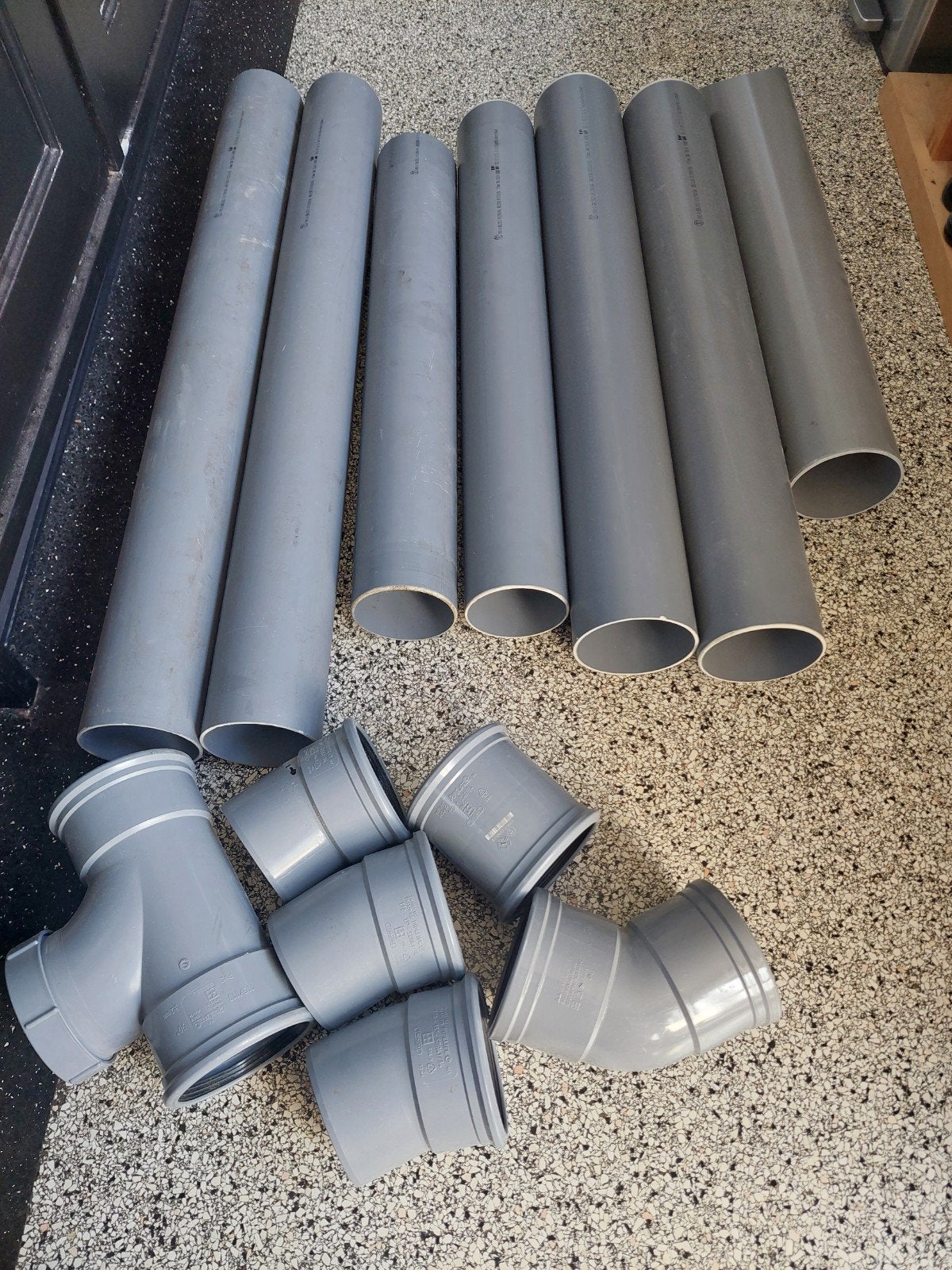 PVC afvoerbuizen en hulpstukken (diverse maten), Ophalen, Afvoer, Gebruikt, Pvc
