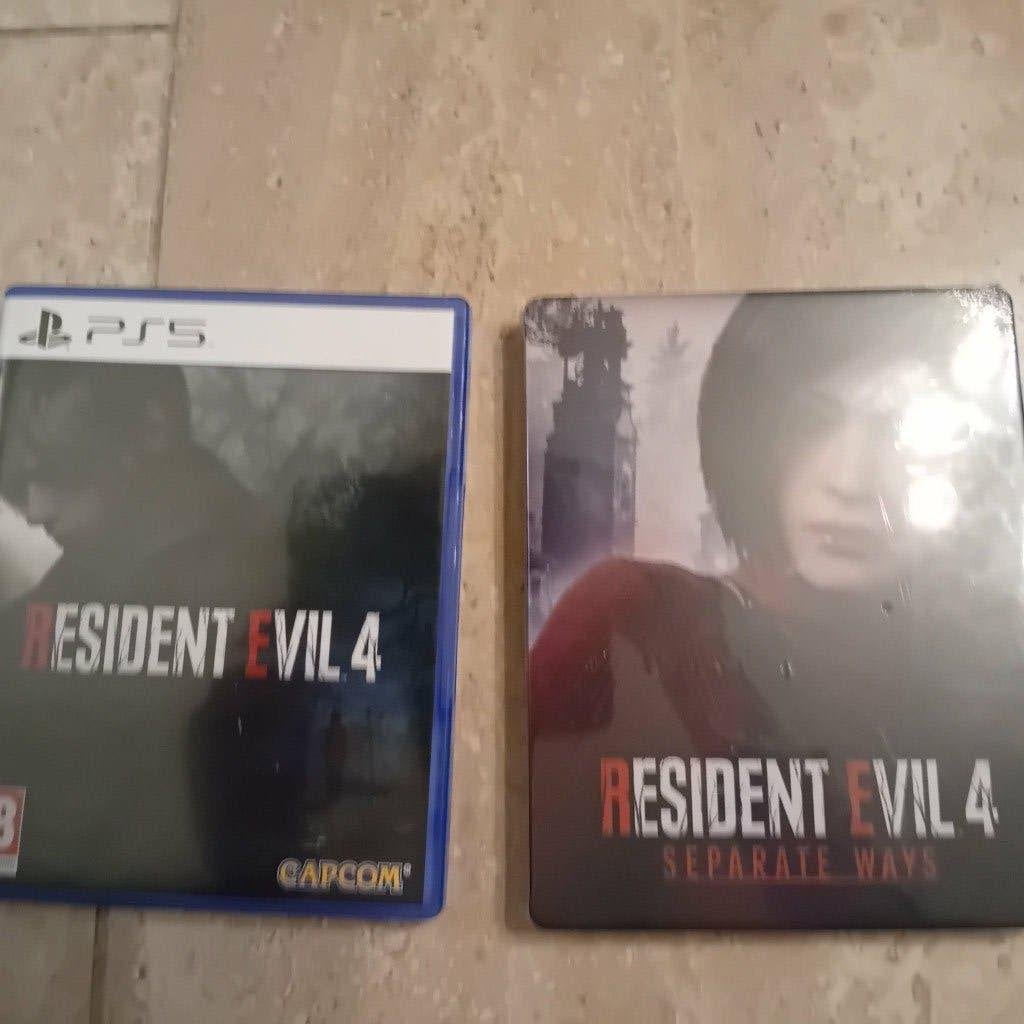 Resident Evil 4 , Game and Steelbook , voor Ps5, Ophalen, Overige genres, 1 speler, Virtual Reality