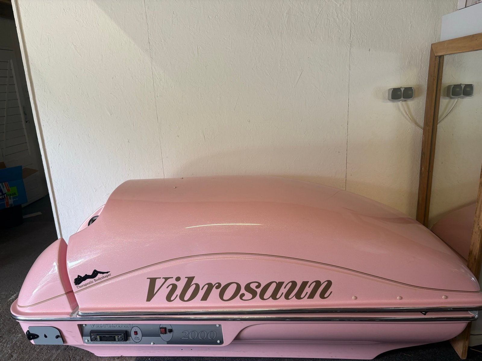 Vibrosaun Beursmodel - Glitterroze Sauna, Ophalen, Gebruikt, Complete sauna