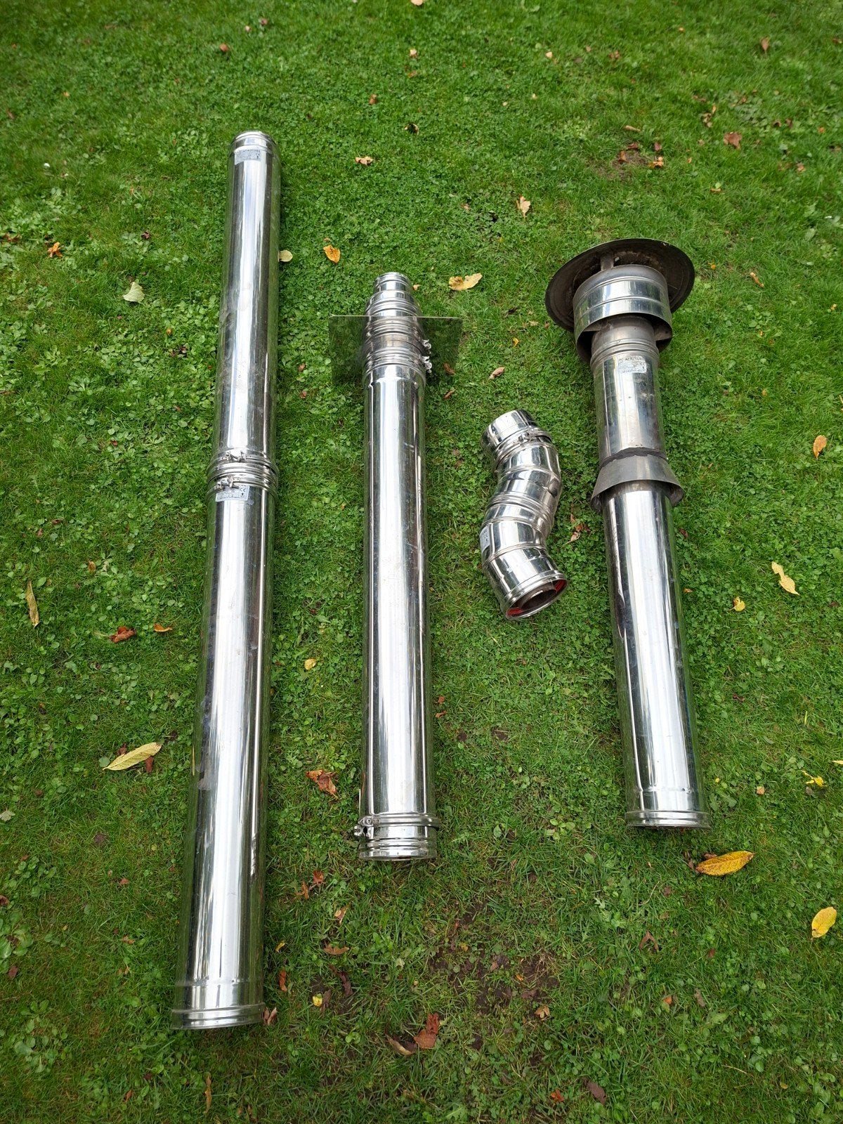 RVS Dubbelwandige Rookgasafvoer Ø 80mm tbv pelletkachel - Di, Ophalen, Gebruikt