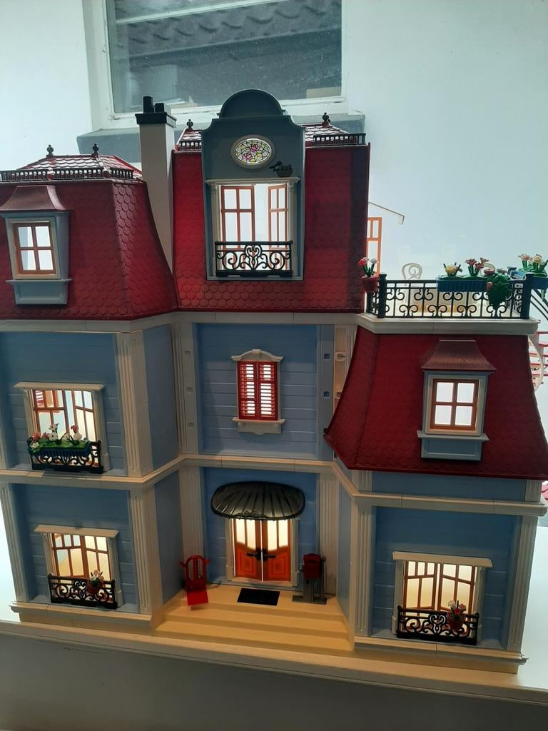 Groot huis playmobil met inrichting, Kinderen en Baby's, Speelgoed | Playmobil, Ophalen, Zo goed als nieuw, Complete set